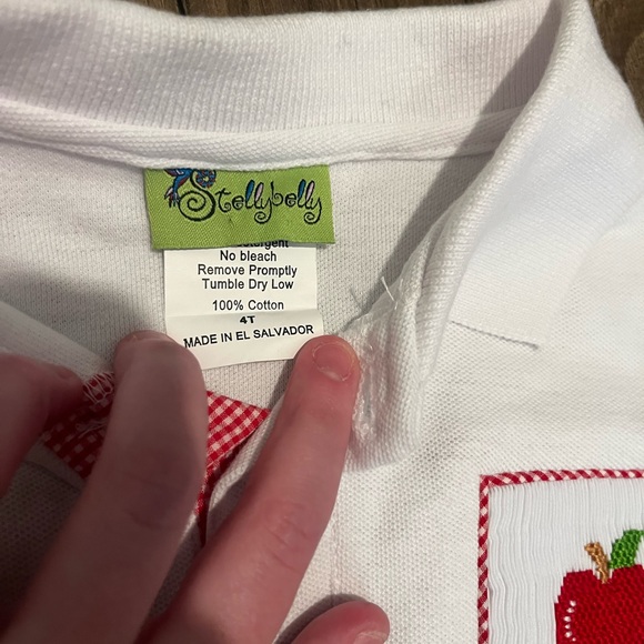Stellybelly Long-Sleeve White Polo Shirt – Boys 4T – NWT - Picture 5 of 7
